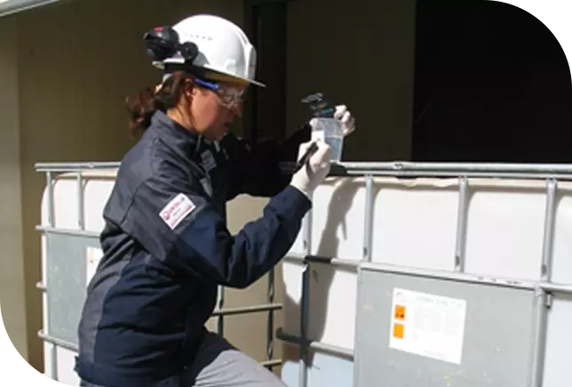 suporte no local para tratamento químico