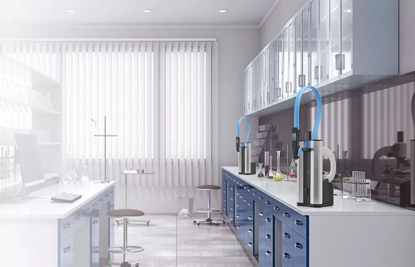 Laboratory showing a Purelab Flex unit