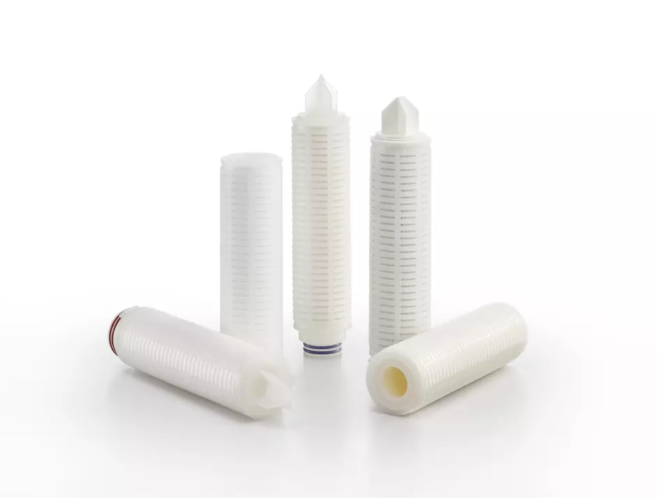 Elementos de filtragem (filtros cartucho plissados) da Veolia.